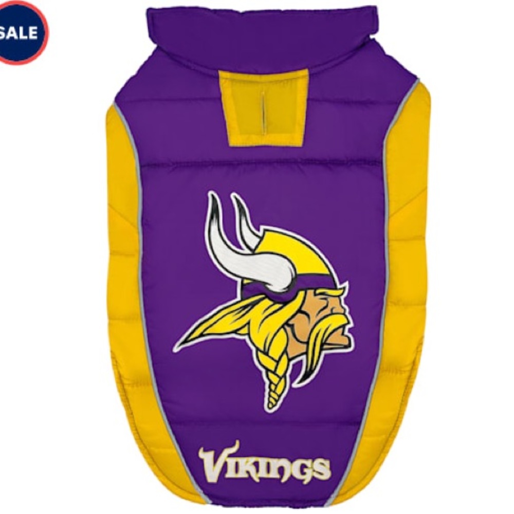 NFL Minnesota Vikings Puffer Vest for Dogs Size Small NEW!!! - Picture 2 of 6